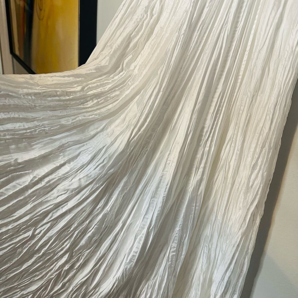 Bibhu Mohapatra Collective White Chiffon Sleeveless Square Neckline Maxi Size 2 - Picture 6 of 11